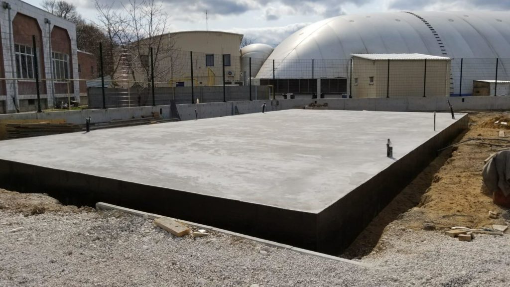 Das Fundament beim Padel Court