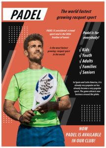 Padel Designvorschläge für Flyers und Plakate